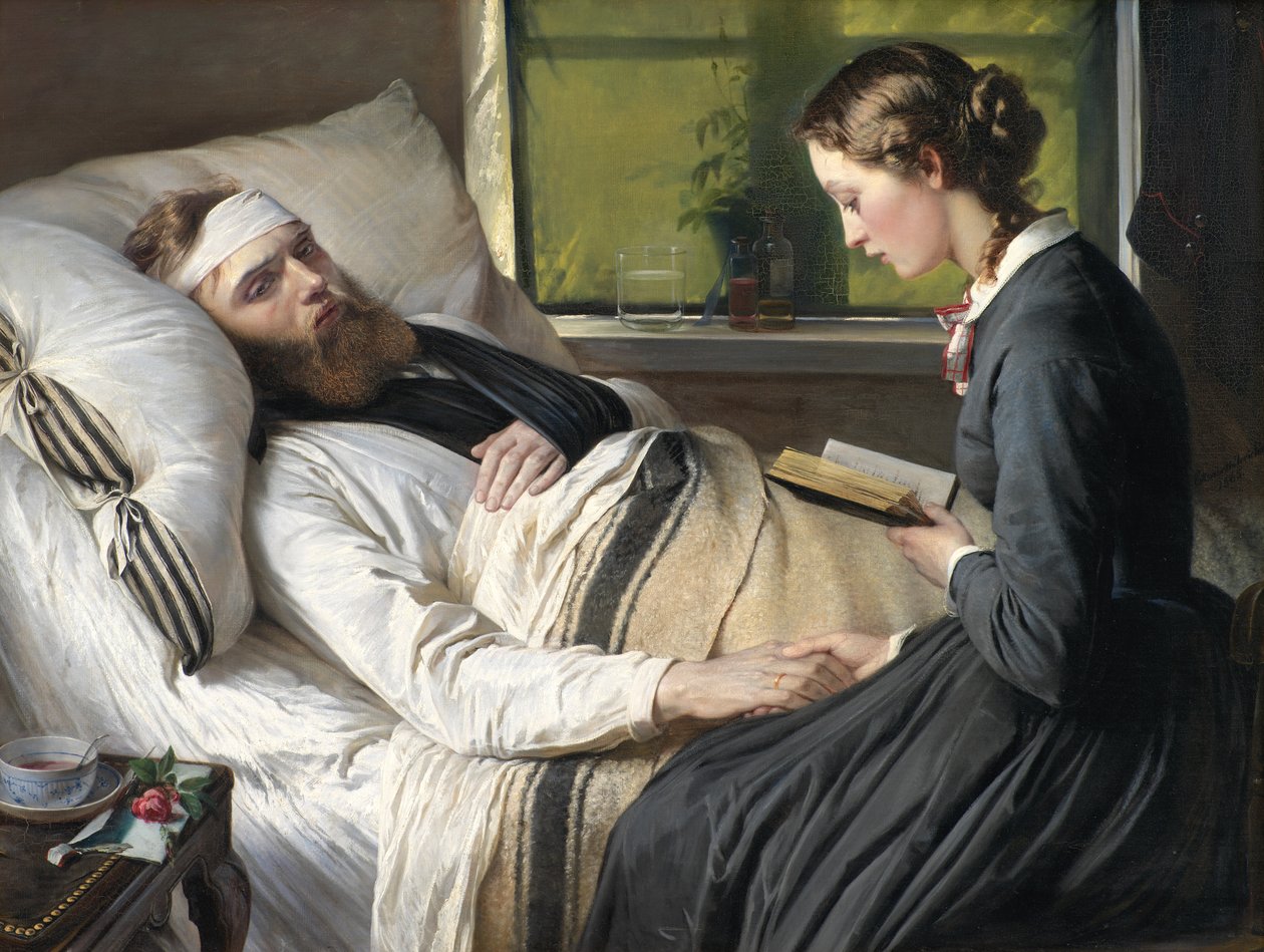Egy sebesült dán katona alkotó: Elisabeth Maria Anna Jerichau Baumann