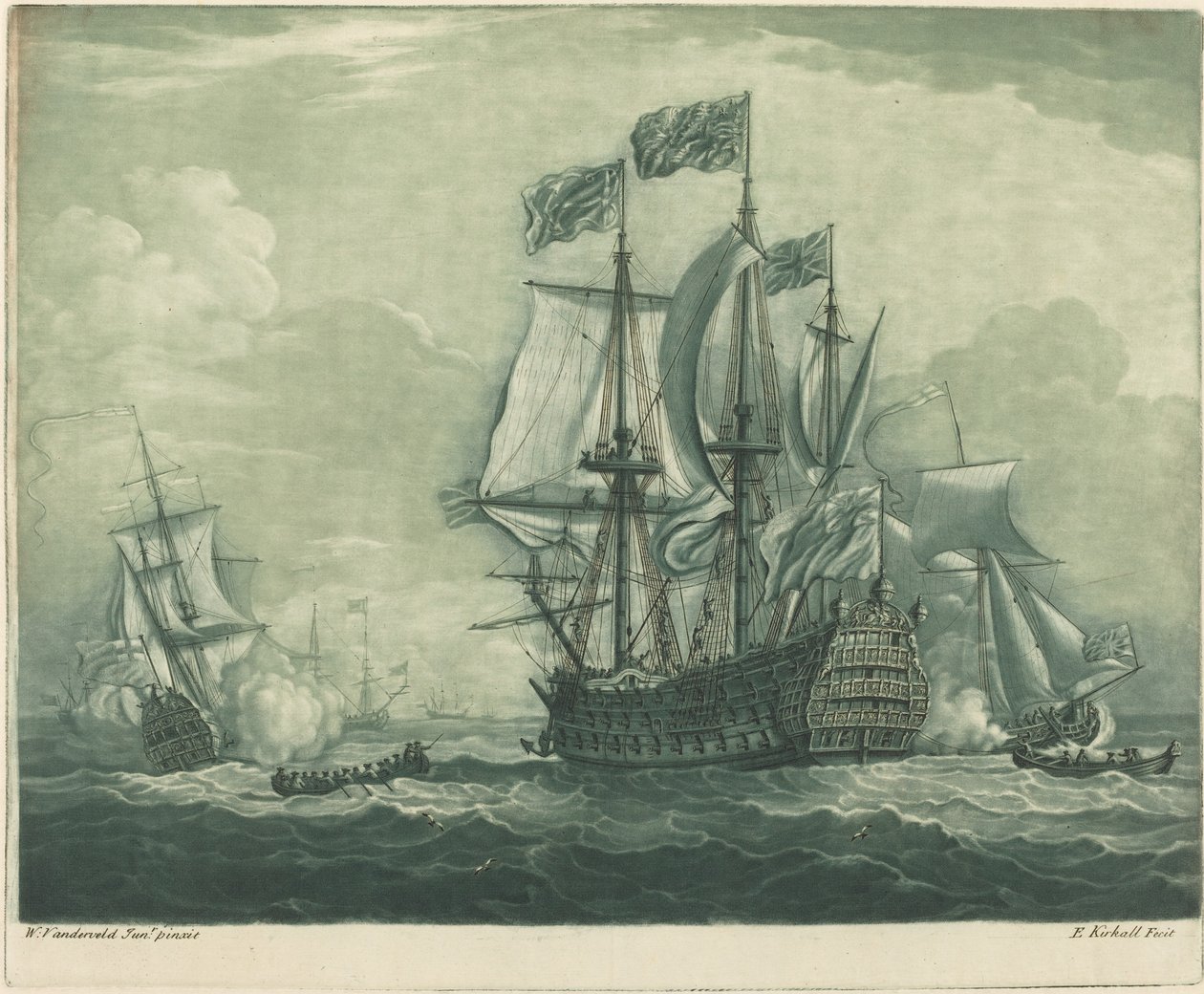 Szállítási jelenet a háború emberével, 1720-as évek. alkotó: Elisha Kirkall