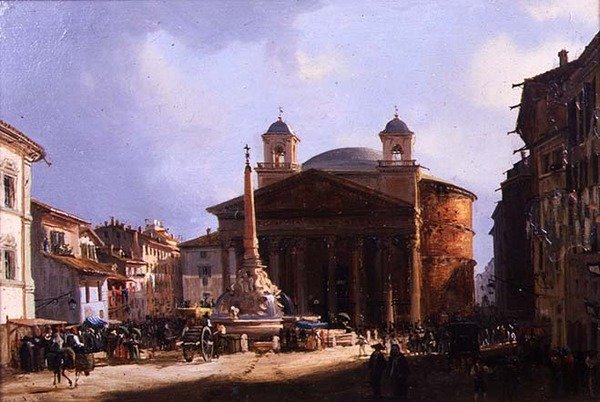 Pantheon, Róma (olaj a panelen) alkotó: Elizabeth Hunter Blair