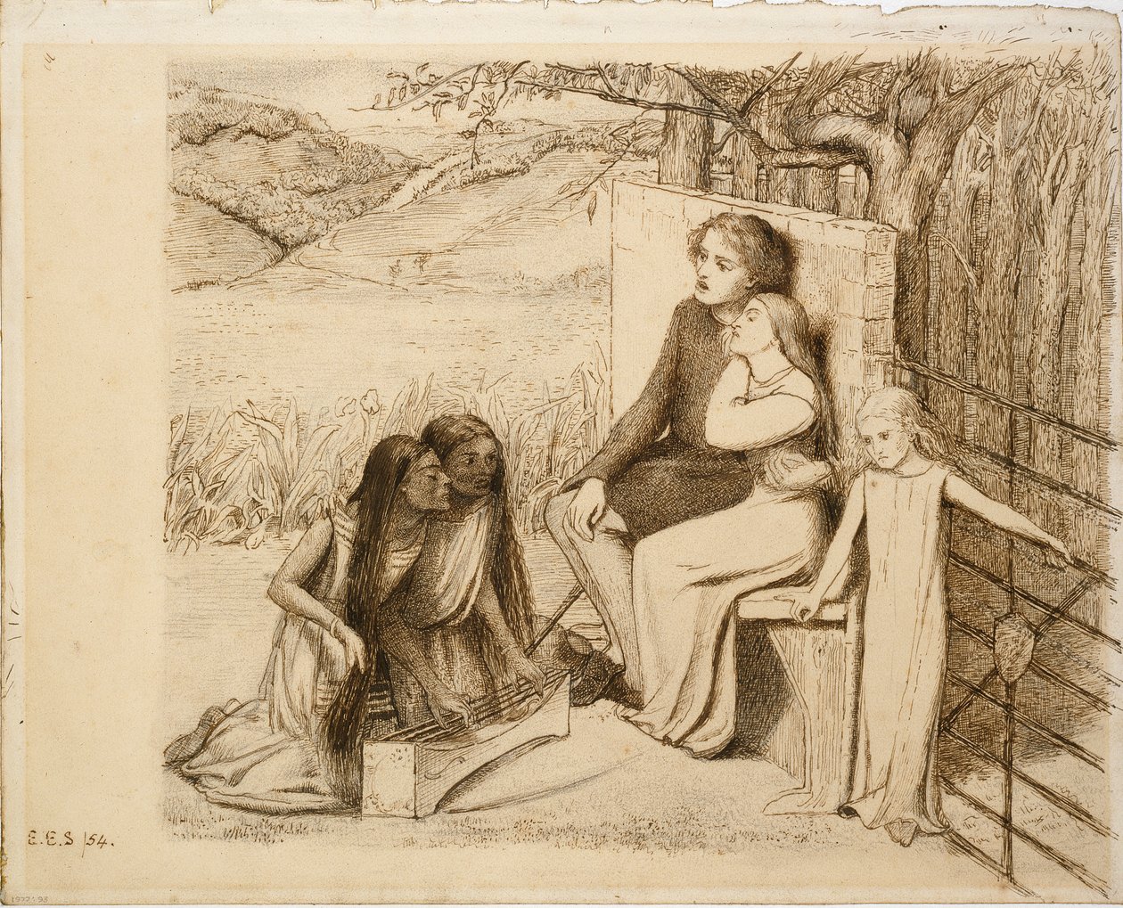 Két szerető, 1854 alkotó: Elizabeth Siddal
