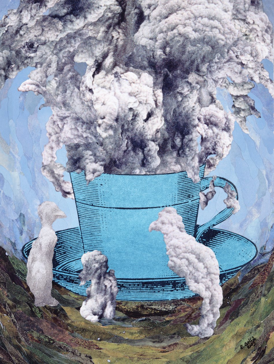 Délutáni tea, 2003 (kollázs) alkotó: Ellen Golla