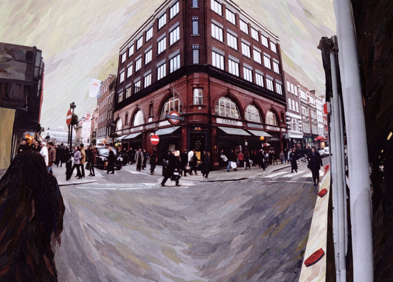 Forduljon balra a Neal Street felé, 1998 (papírmozaikkollázs) alkotó: Ellen Golla
