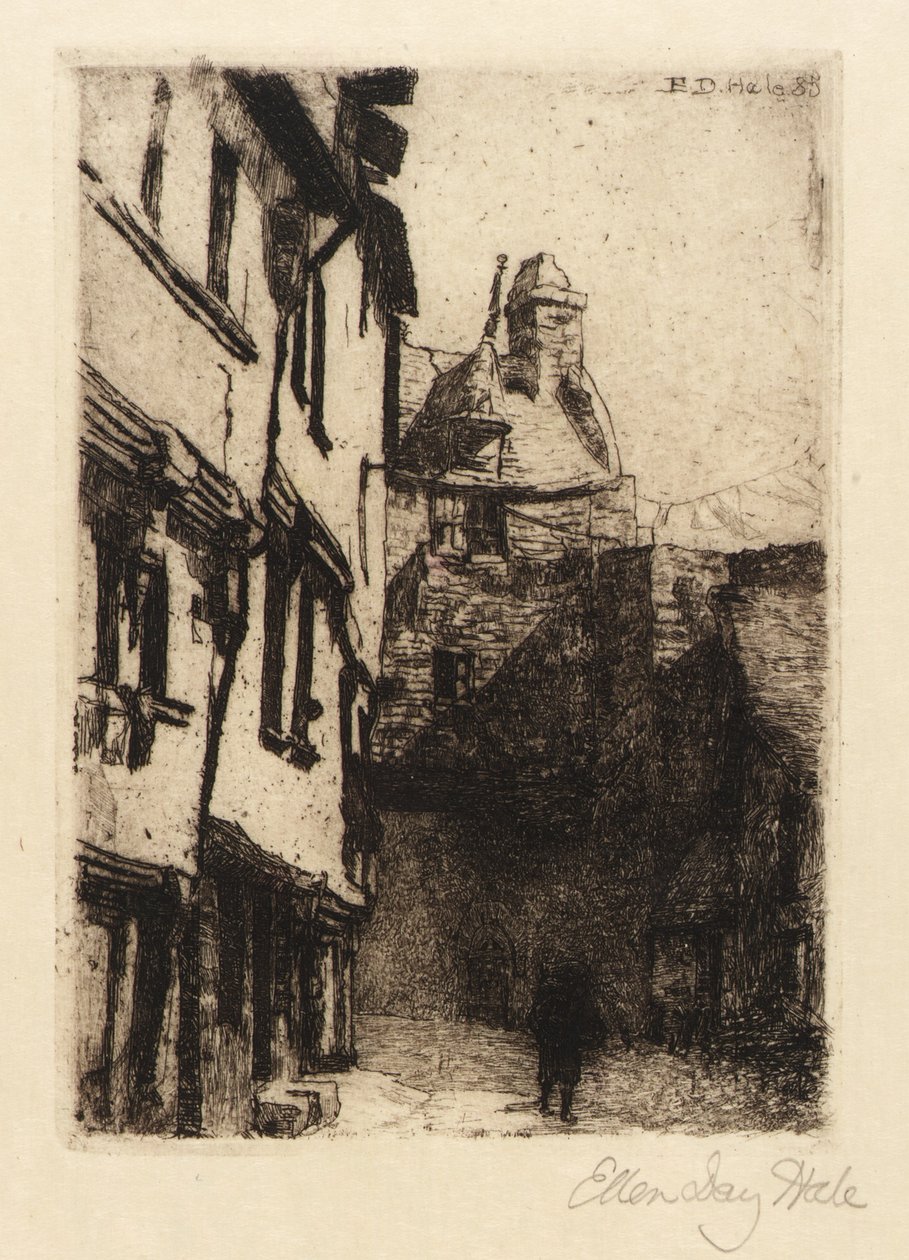 Utca, Mont St Michel alkotó: Ellen Day Hale