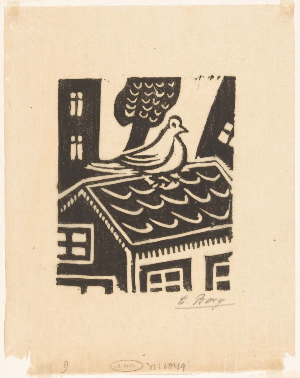 Galamb a tetőn alkotó: Else Berg (signed by artist)