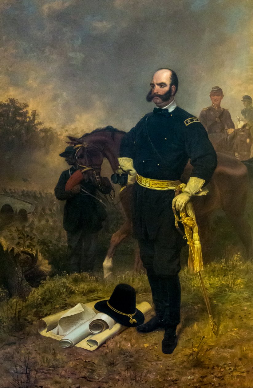 Ambrose Burnside tábornok Antietamban alkotó: Emanuel Gottlieb Leutze