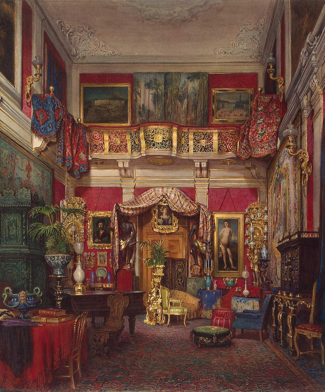 Szoba a Villa di Quarto -ban, Firenze közelében alkotó: Emanuel Stöckler