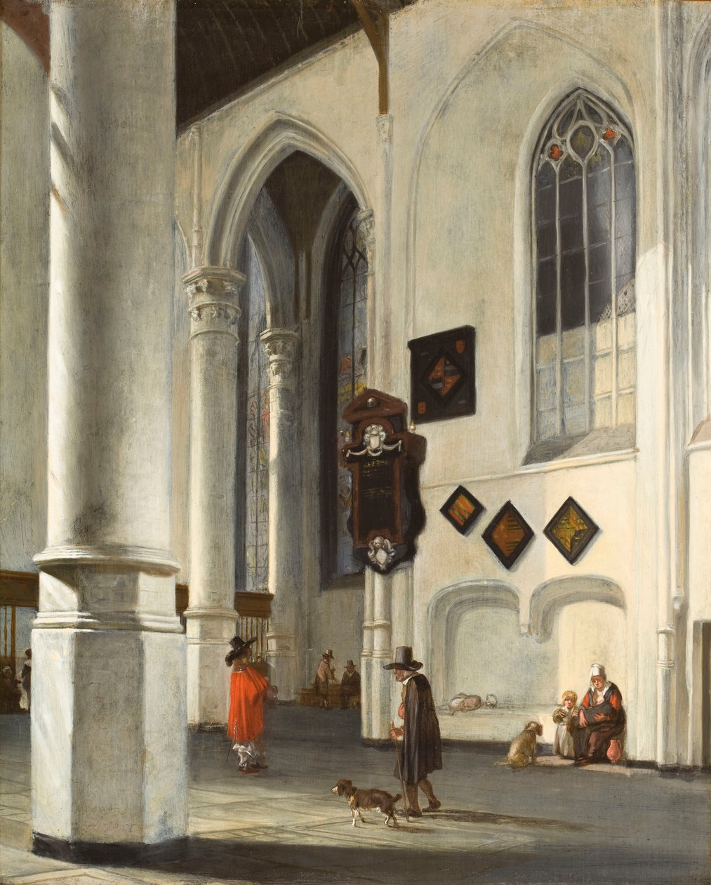 A delfti régi templom belseje, 165355 alkotó: Emanuel de Witte