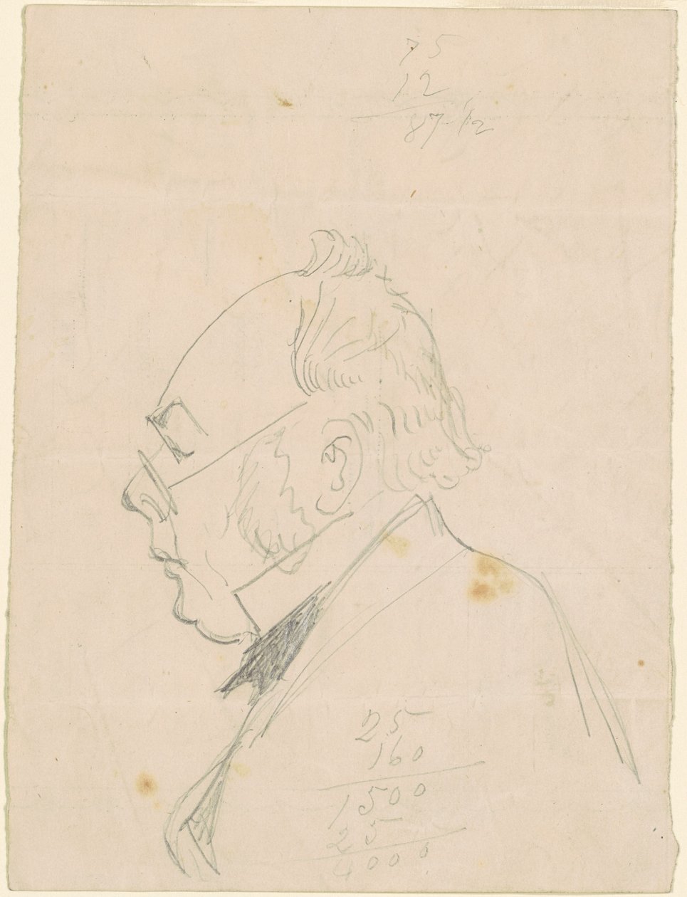 Egy férfi profilja alkotó: Emanuel Gottlieb Leutze