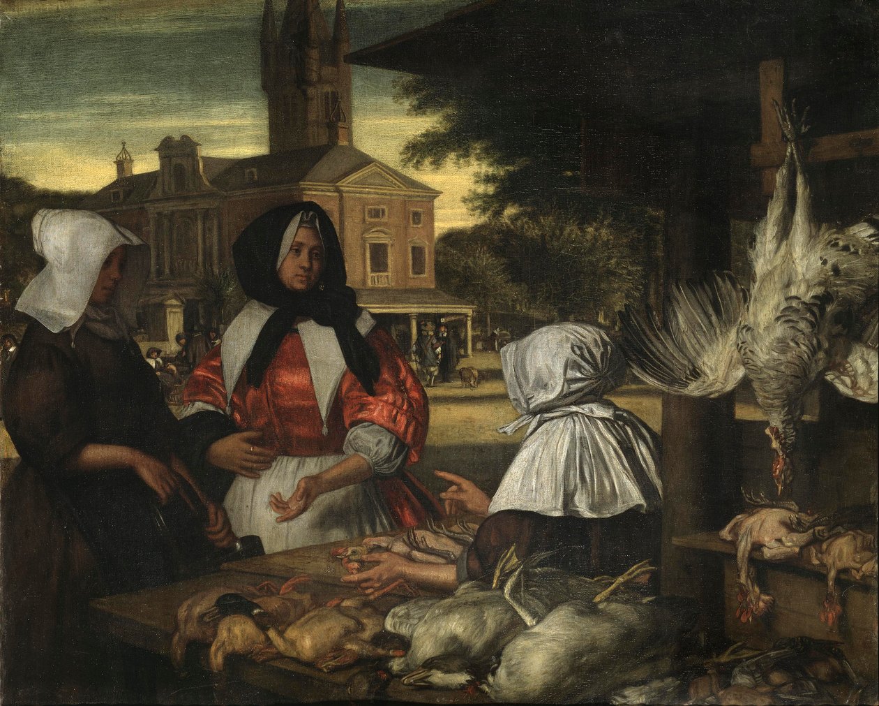 A Birdmarket, Amszterdam, 1660-70 körül alkotó: Emanuel de Witte