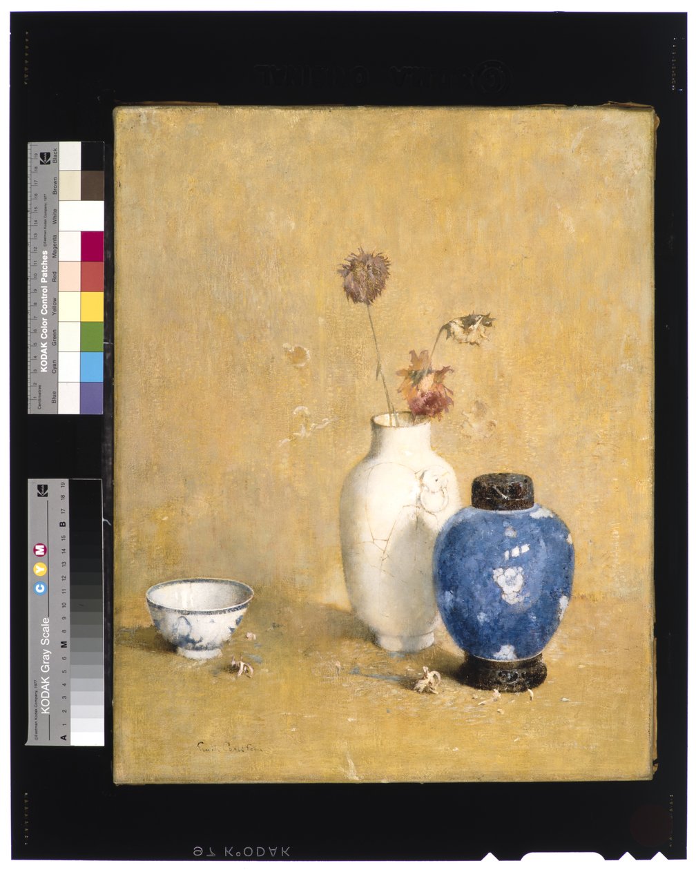 Kék, fehér és arany (olaj, vászon a fedélzeten) alkotó: Emil Carlsen