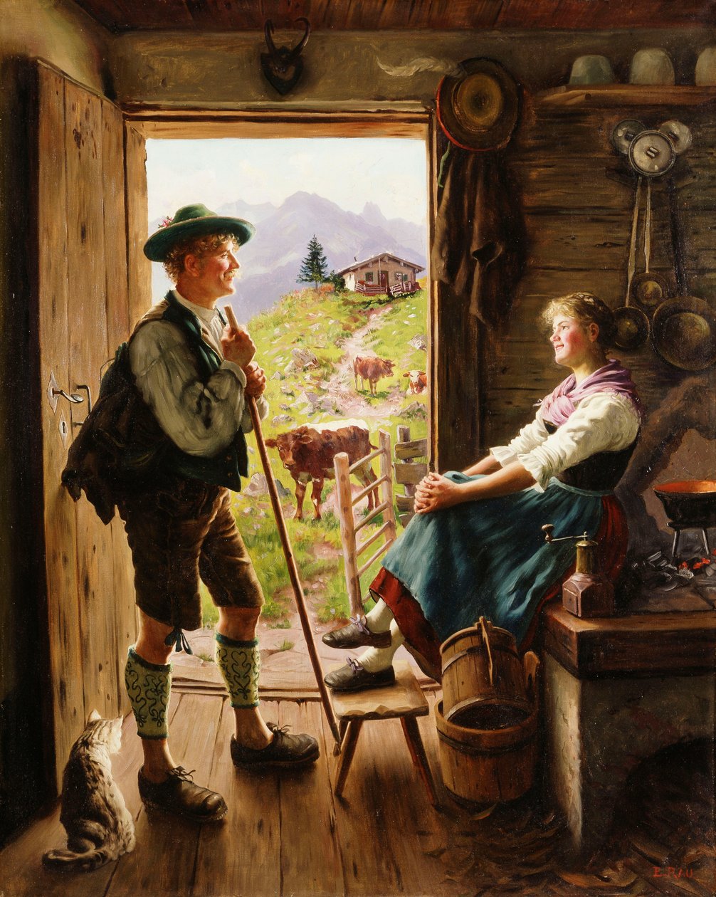 tiroli házaspár, alkotó: Emil Karl Rau
