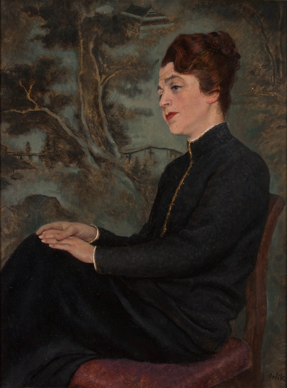 hölgy portréja alkotó: Emil Orlik
