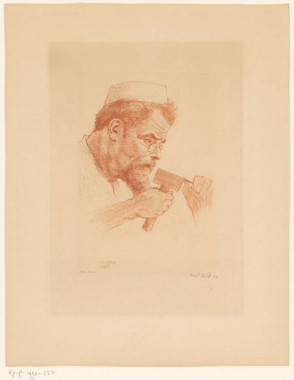 Max Klinger portréja alkotó: Emil Orlik