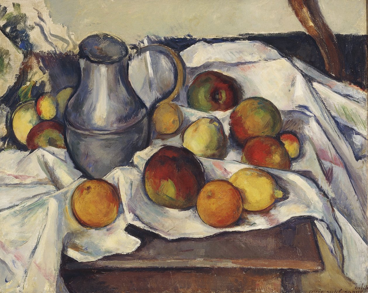 Csendélet almával; Stilleben mit Apfeln, alkotó: Emil Orlik