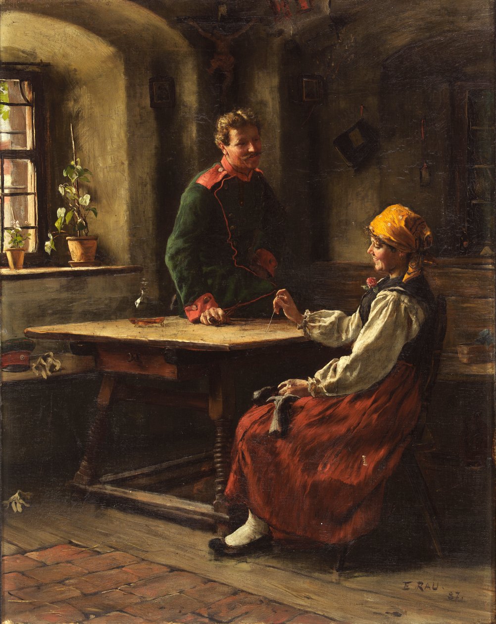 paraszttiszt, 1887. alkotó: Emil Rau