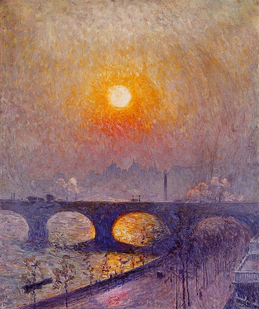 Naplemente a Waterloo híd felett alkotó: Emile Claus