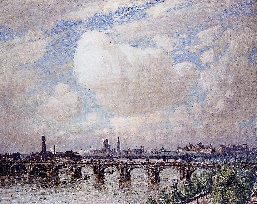 Waterloo híd a Napban alkotó: Emile Claus