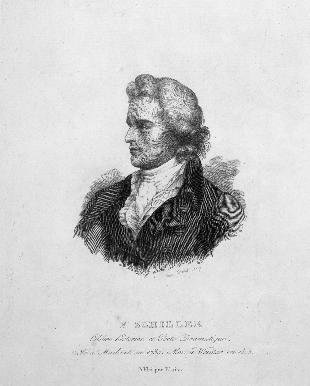 Friedrich Schiller (1759-1805) alkotó: Emile Giroux