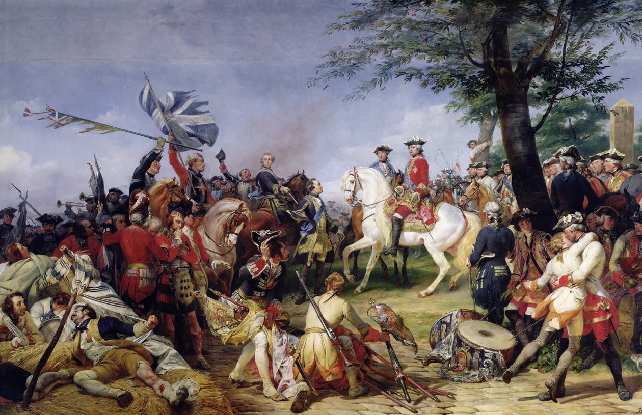 A fontenoyi csata, 1745. május 11., 1828 alkotó: Emile Jean Horace Vernet