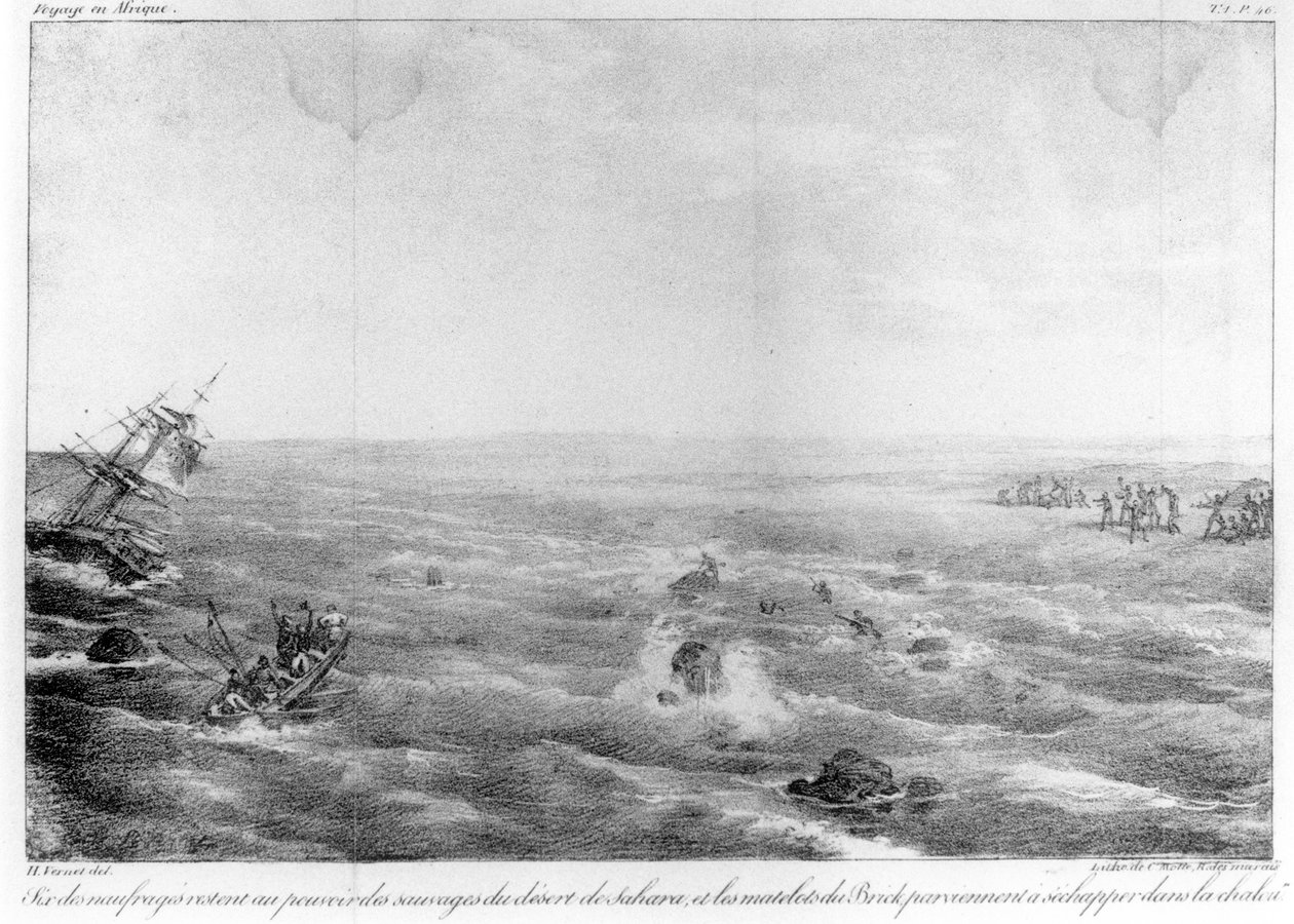 A "Sophie" elsüllyedése a szaharai partvidéken, Charles Cochelet "Naufrage du brick francais La Sophie perdu le 30 mai 1819 sur la cote occidentale d