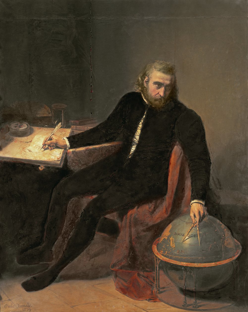 Kolumbusz Kristóf, 1839 alkotó: Emile Lassalle