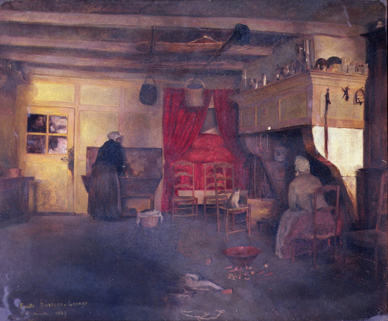 Parasztbelső Damvilliersben, 1882 alkotó: Emile Bastien Lepage