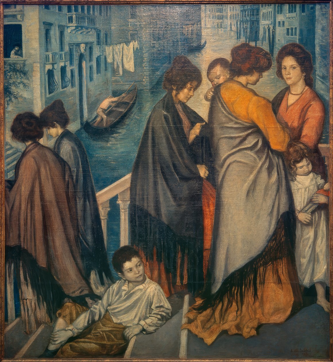 Egy velencei hídon alkotó: Emile Bernard