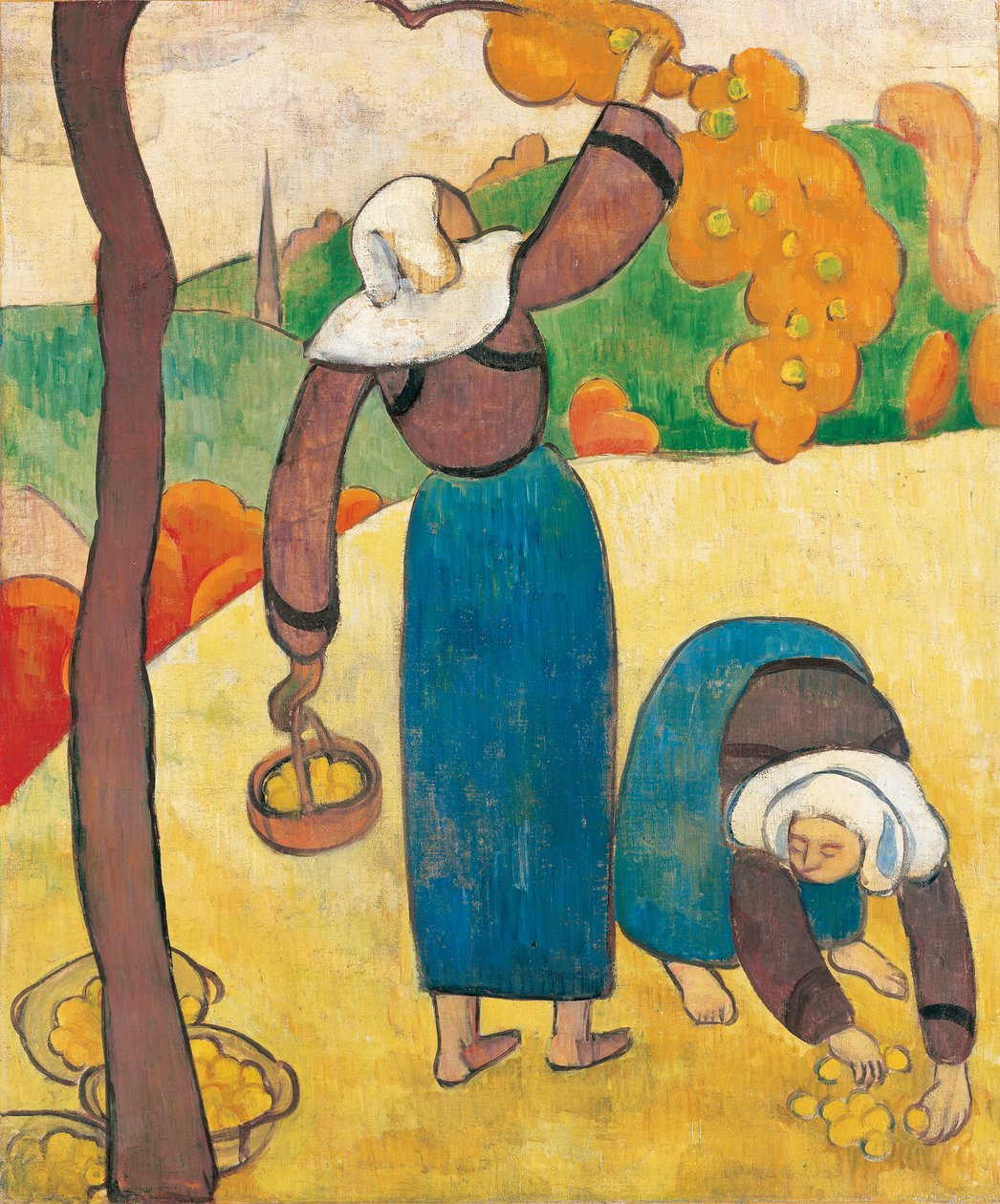 Breton parasztok, 1889 körül alkotó: Emile Bernard