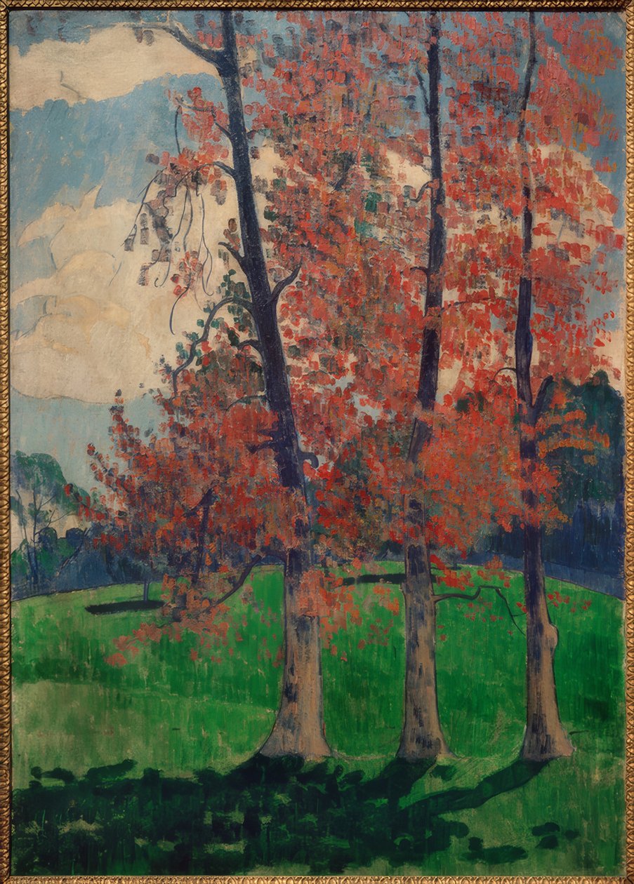 A vörös nyárfák alkotó: Emile Bernard