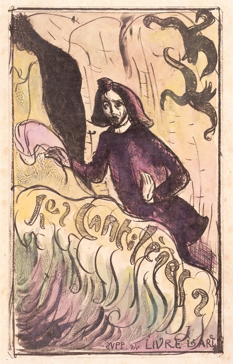 Les Cantilènes: Borító (cinkográf kézi színezéssel) alkotó: Emile Bernard