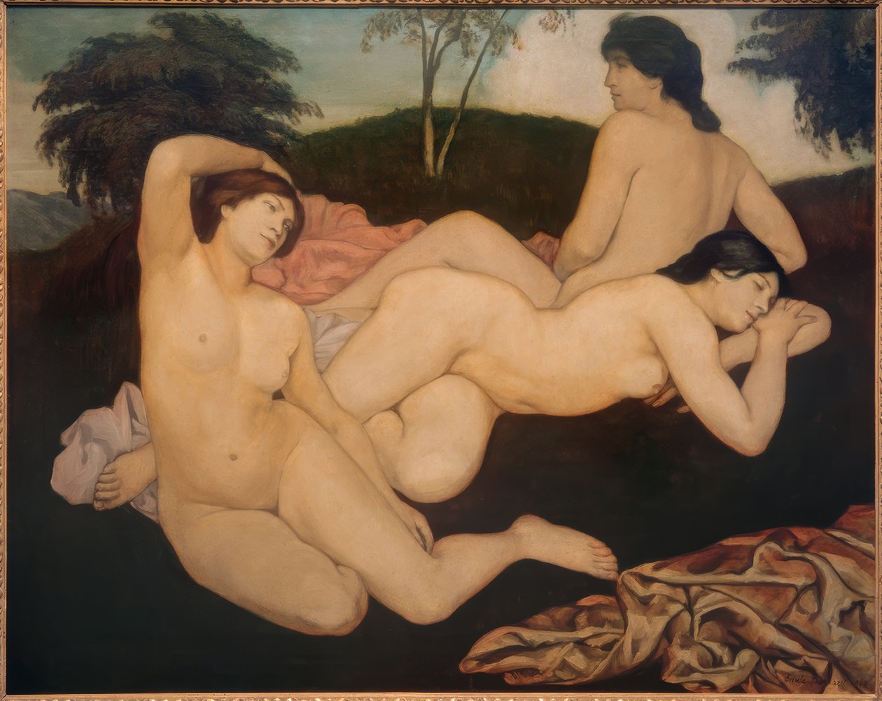 Fürdés után (nimfák) alkotó: Emile Bernard