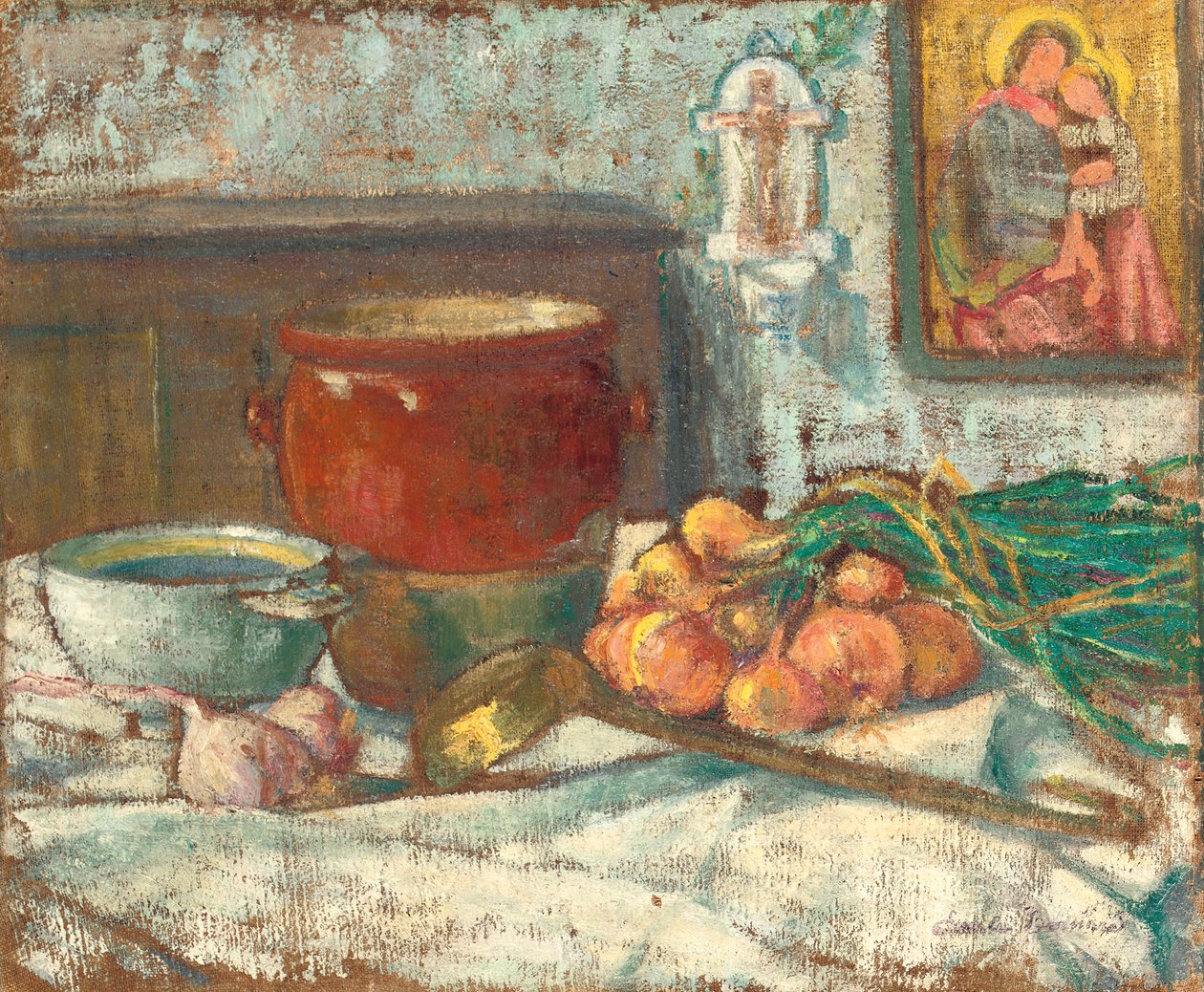 Csendélet hagymával, 1889 alkotó: Emile Bernard