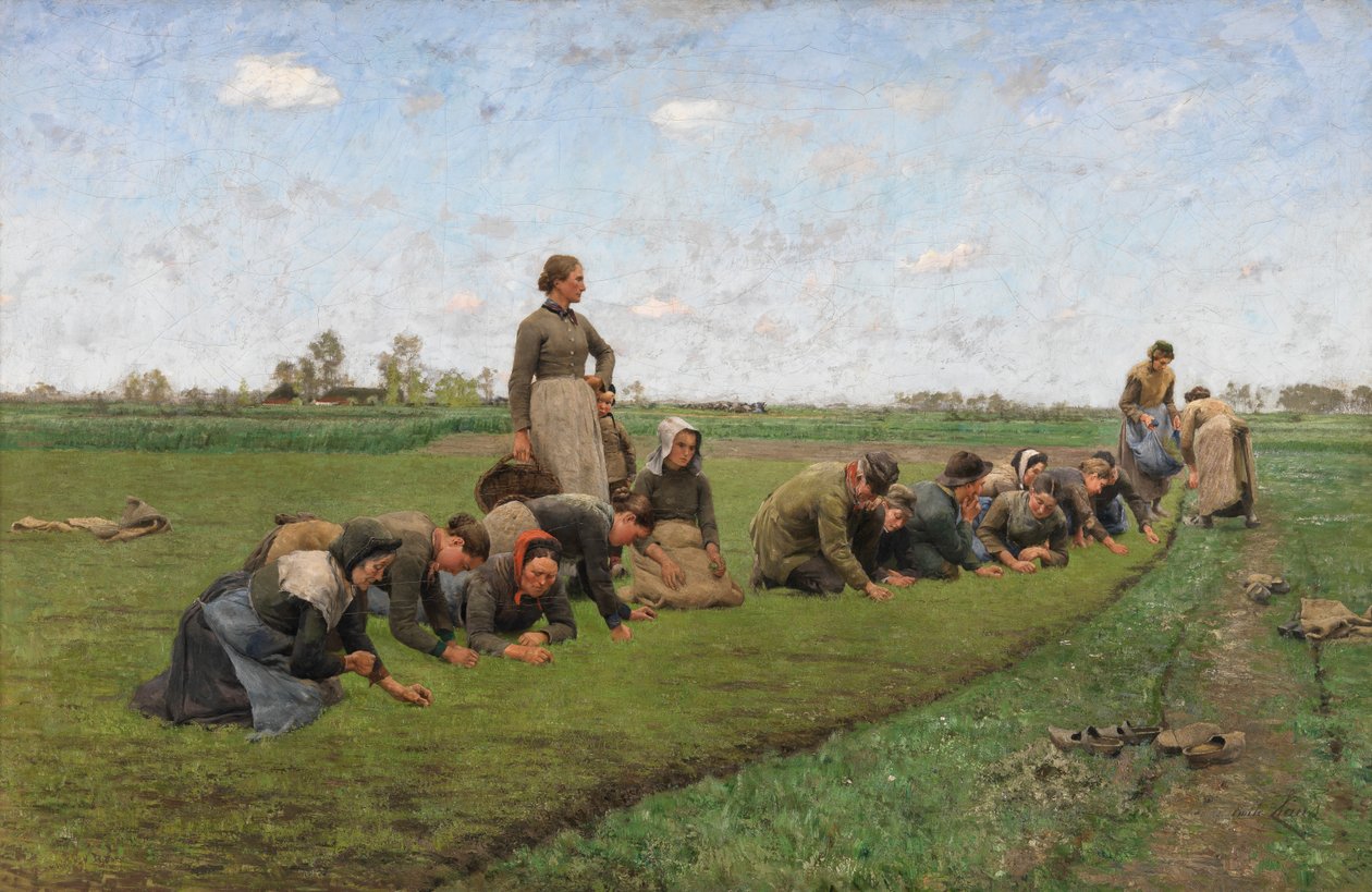 Lengyomlálás Flandriában alkotó: Emile Claus