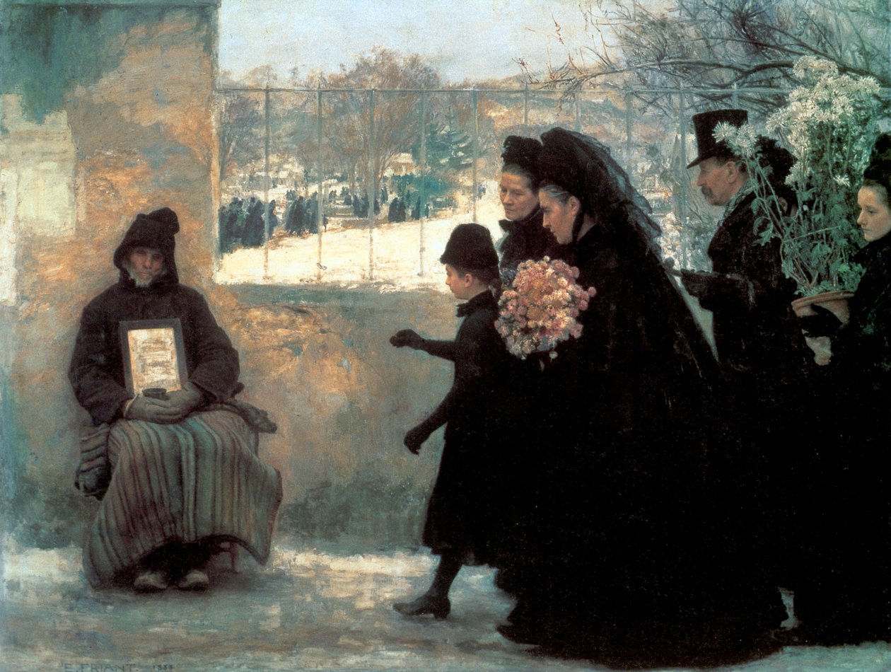 Mindenszentek napja, 1888. alkotó: Emile Friant