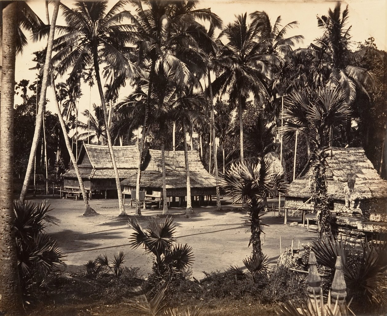 A Nagy Pagoda Bonzerie-je, 1866. alkotó: Emile Gsell