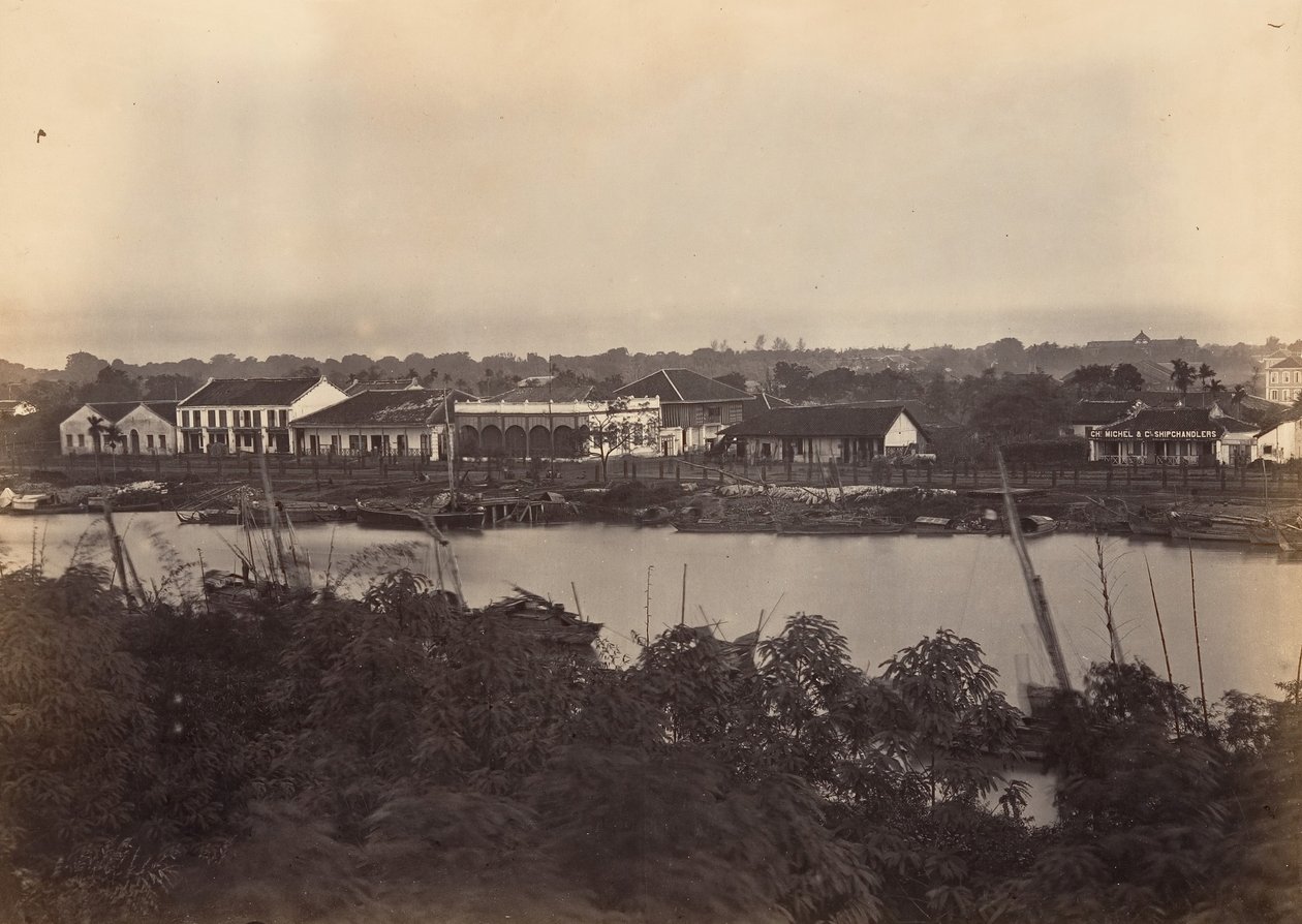 Saigon 1866. 2. számú lap látképe. alkotó: Emile Gsell