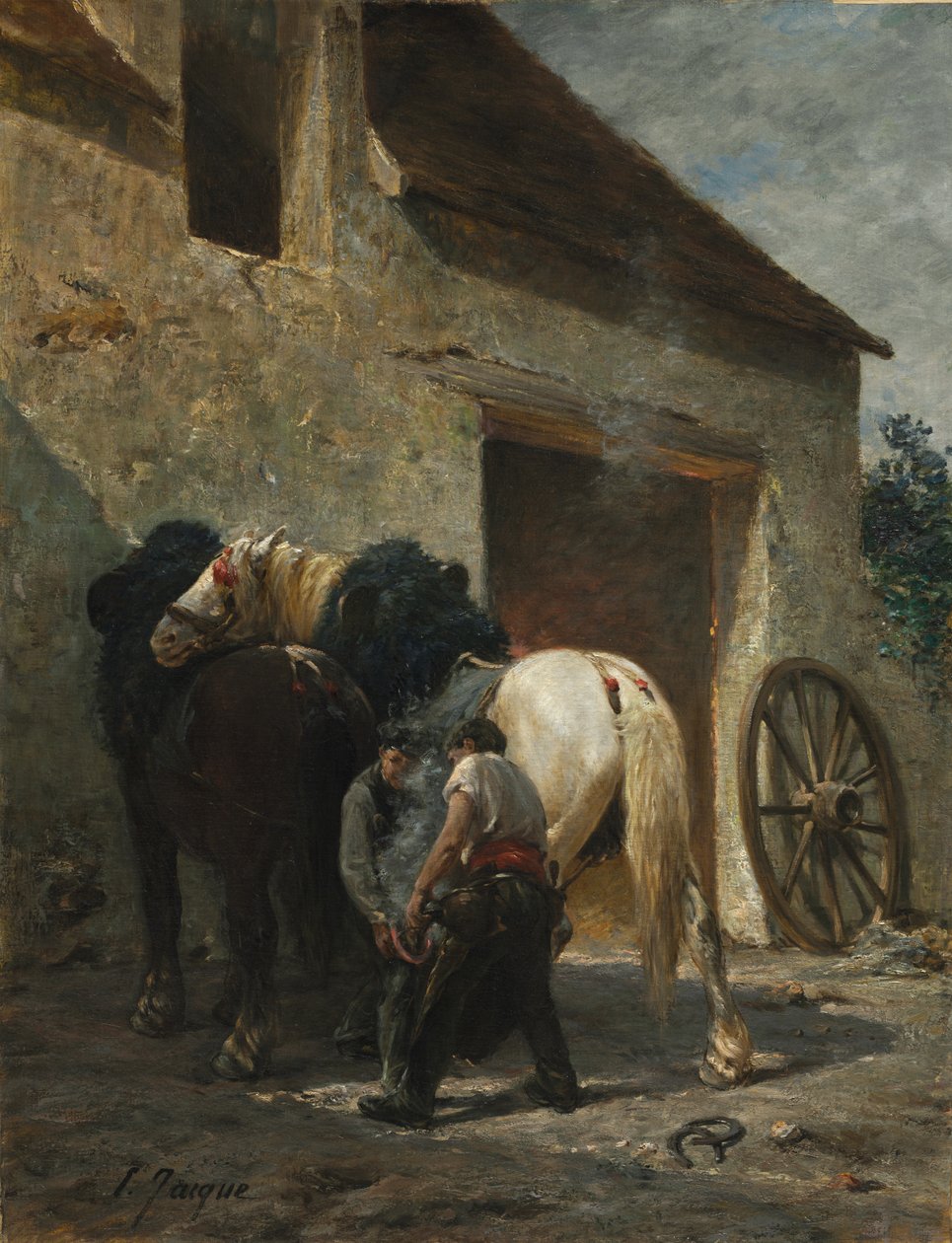 Kovácsok alkotó: Émile Jacque