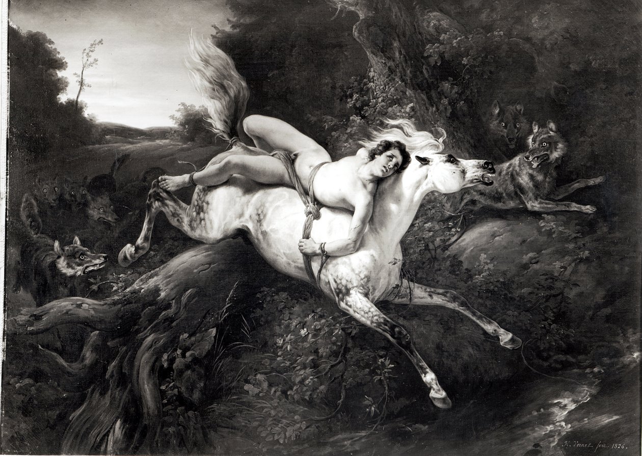 Mazeppa, 1826 alkotó: Emile Jean Horace Vernet