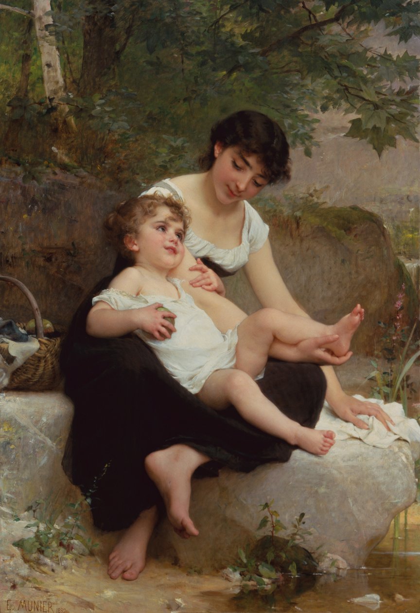 Anya és gyermek alkotó: Emile Munier