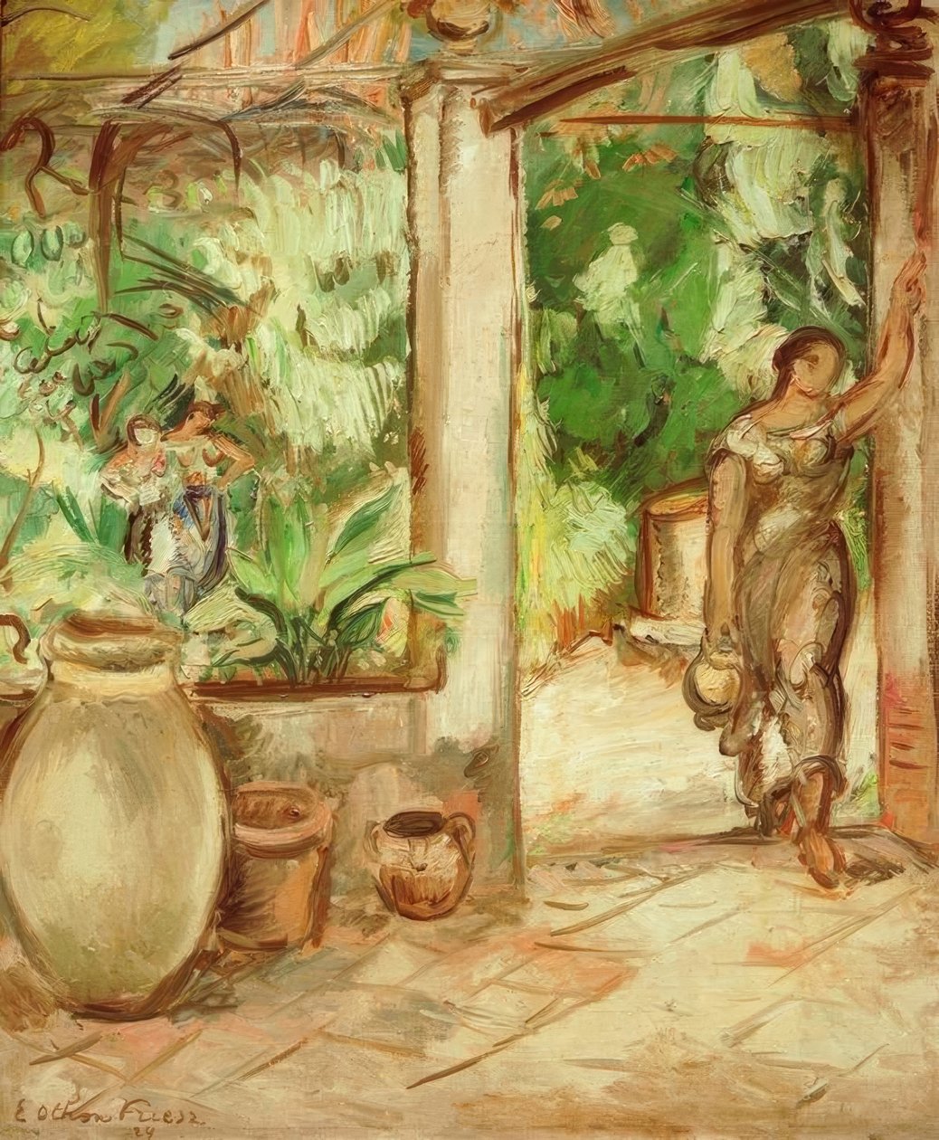 Nő bögrével alkotó: Emile Othon Friesz