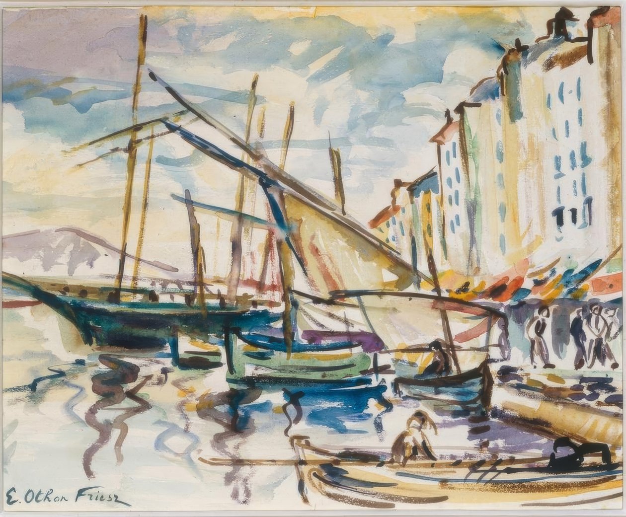 Toulon kikötője alkotó: Emile Othon Friesz