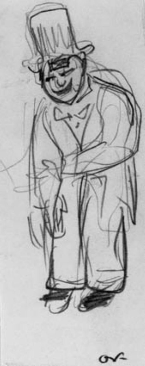 Álló bohóc cilinderrel. alkotó: Emile Othon Friesz