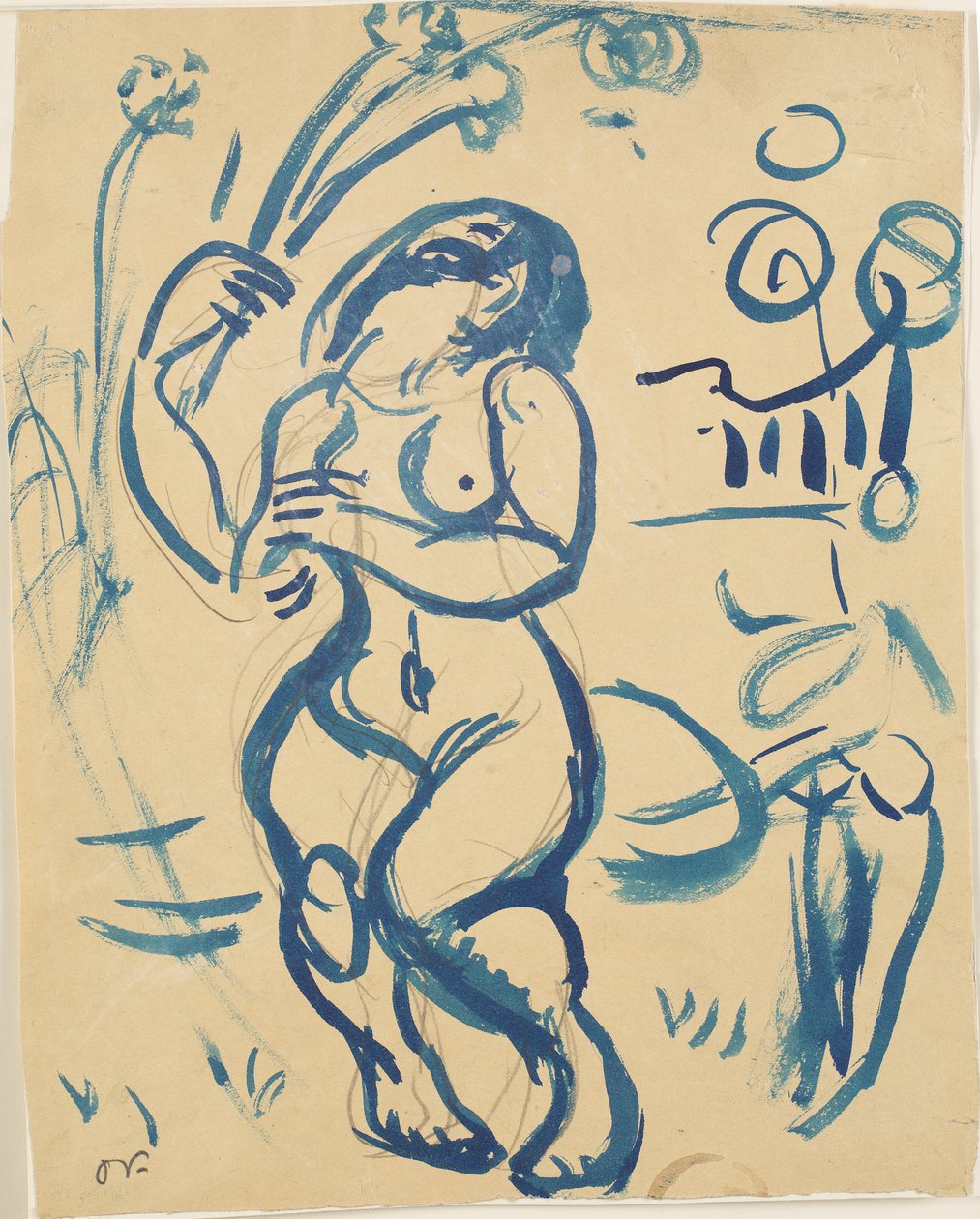 Álló meztelen nő. alkotó: Emile Othon Friesz