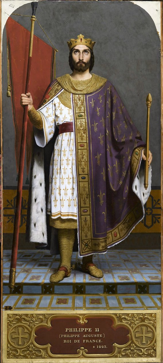 Fülöp francia király 1165-1223, 1840-es évek. alkotó: Emile Signol