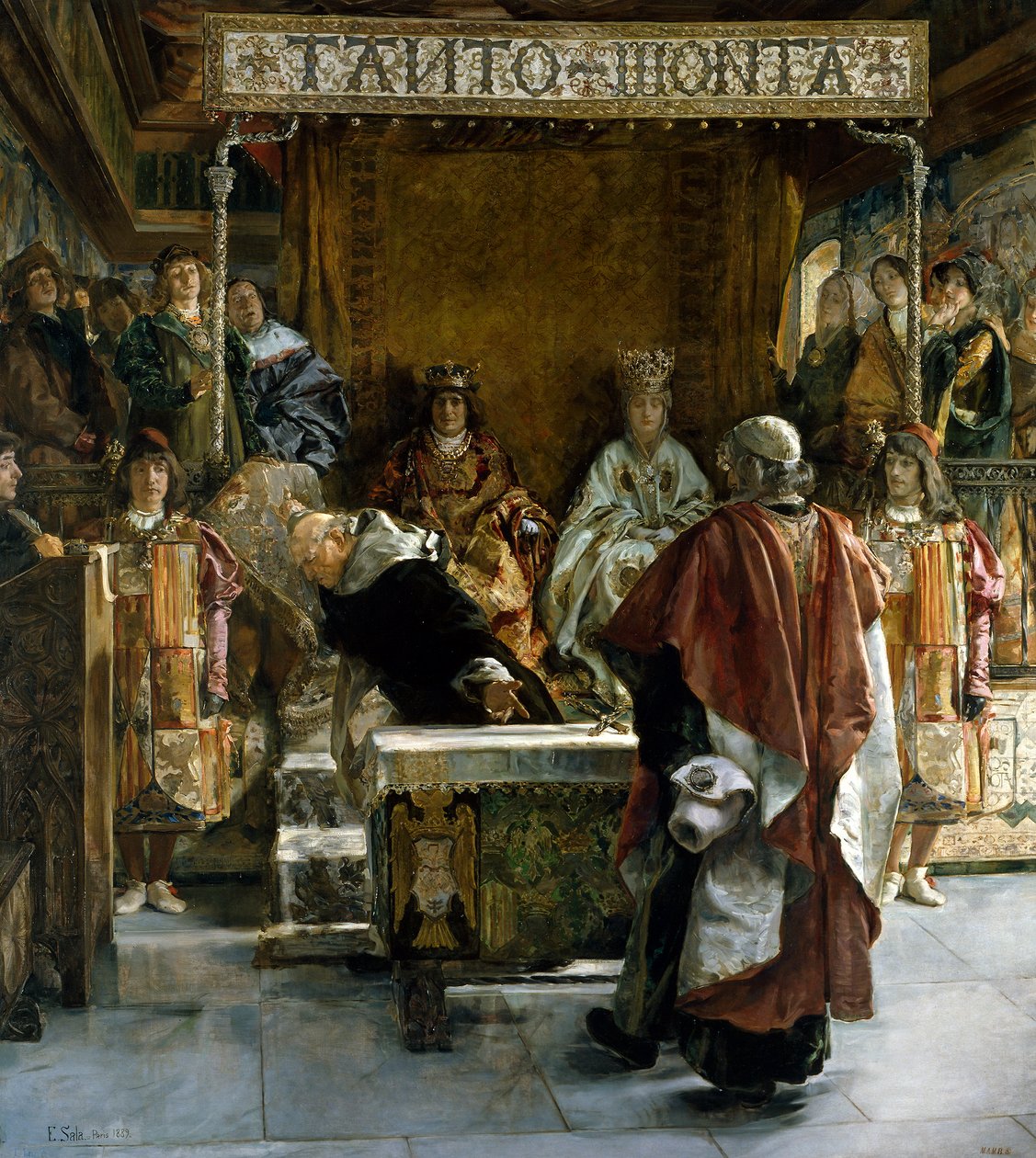 A zsidók kiűzése Spanyolországból (1492. alkotó: Emilio Sala Francés
