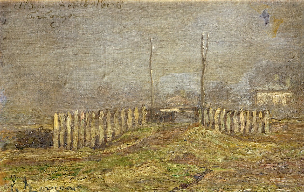 Vidék Lombardiában, Emilio Longoni (1859-1932). alkotó: Emilio Longoni
