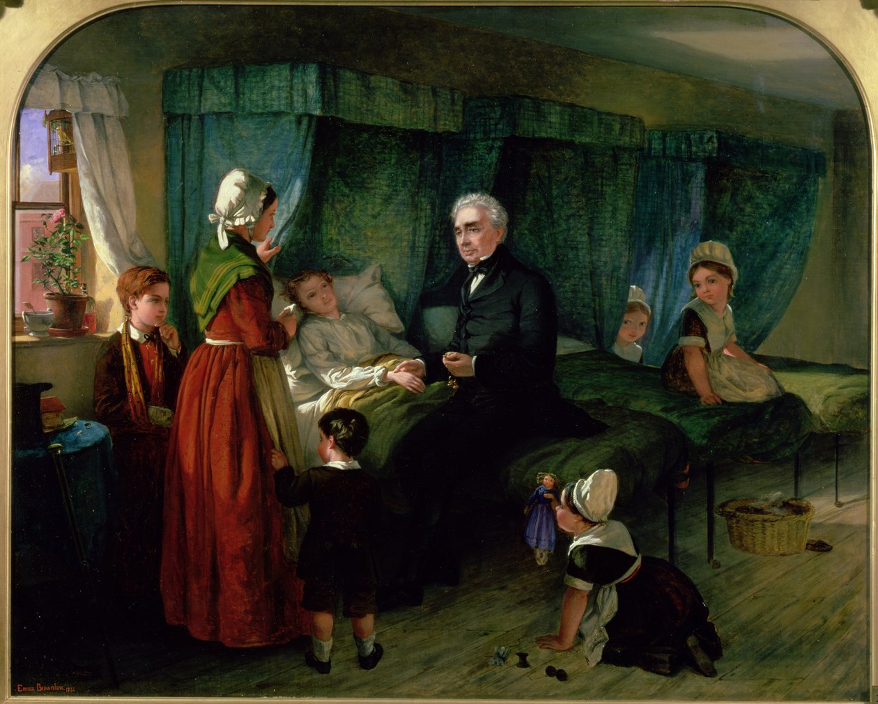 A betegszoba, 1864 alkotó: Emma Brownlow