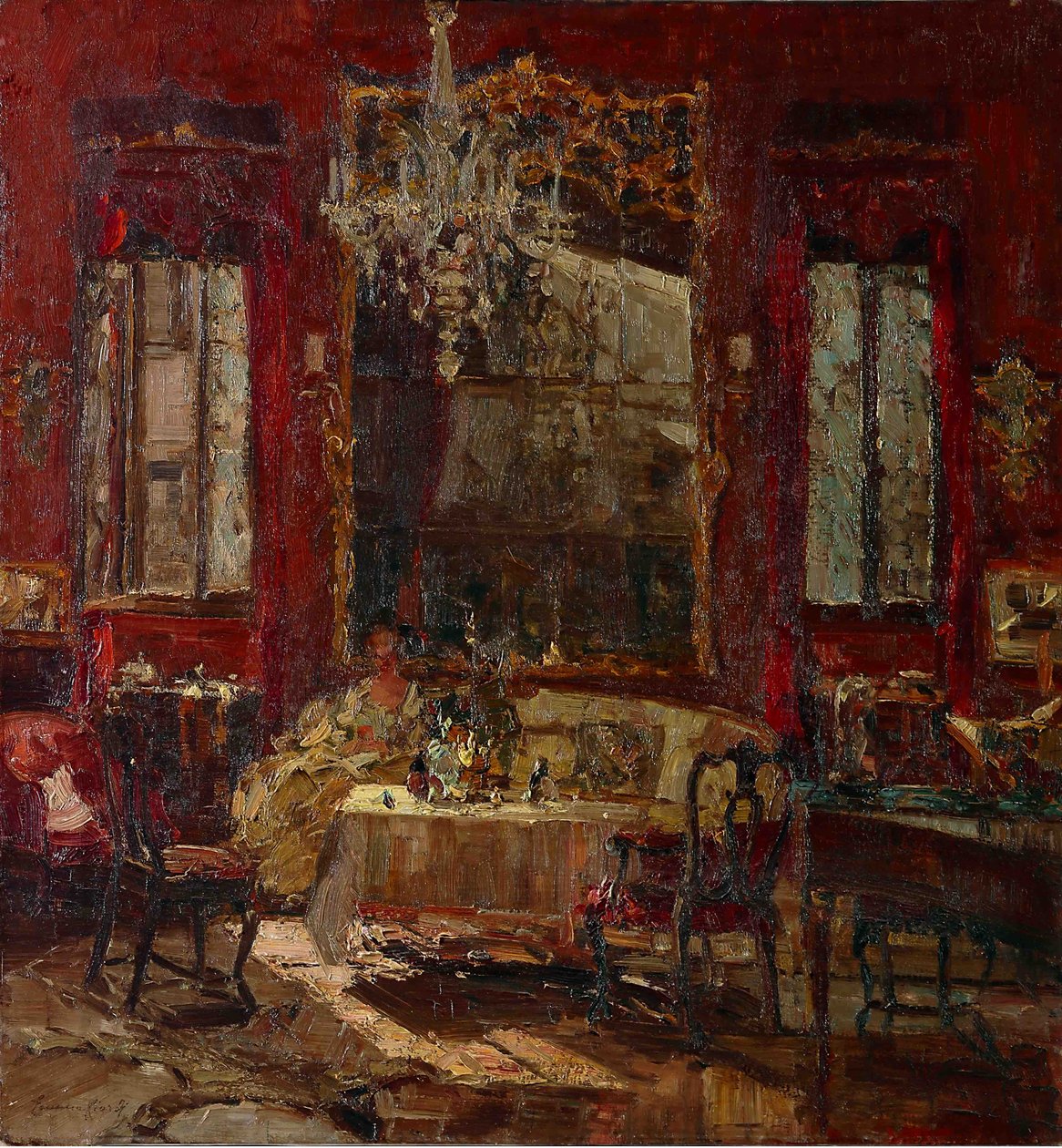 Piros szoba, c. 1922. alkotó: Emma Ciardi