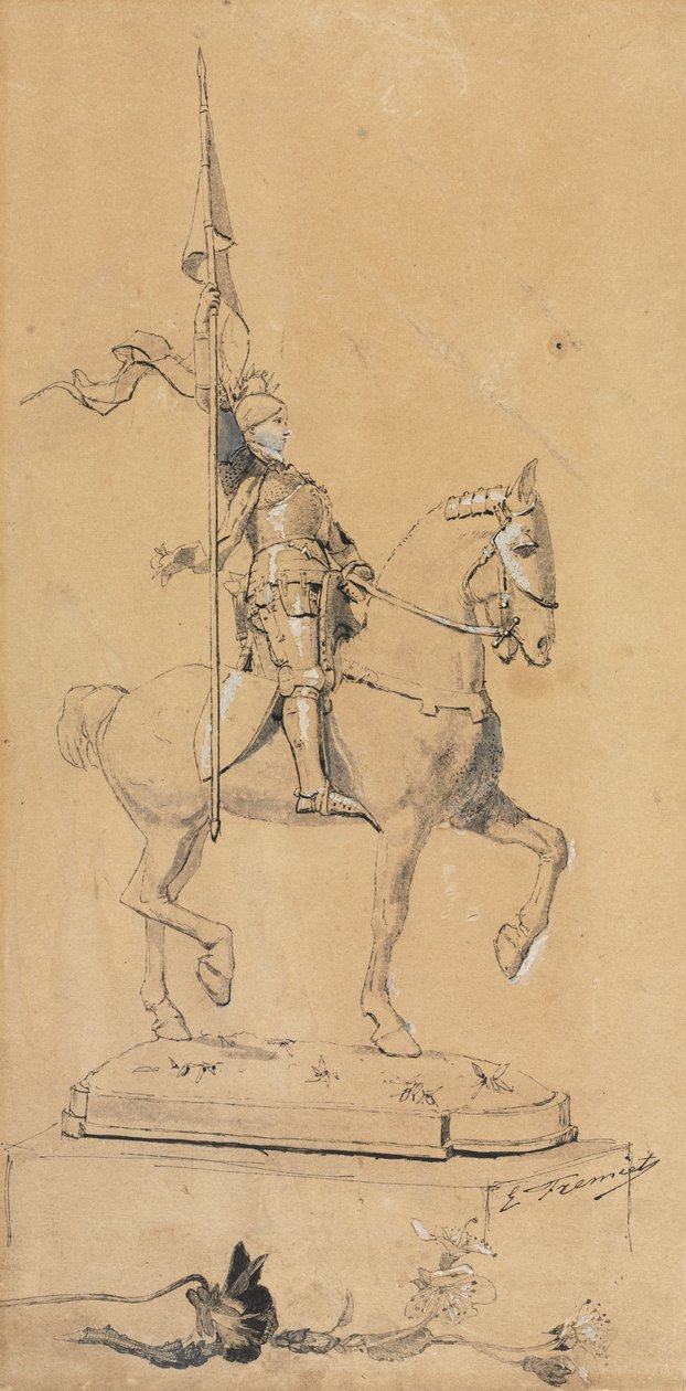 Jeanne of Arc lóháton alkotó: Emmanuel Fremiet