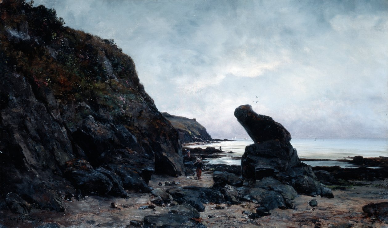 A sziklák mellett apálykor, 1878 alkotó: Emmanuel Lansyer
